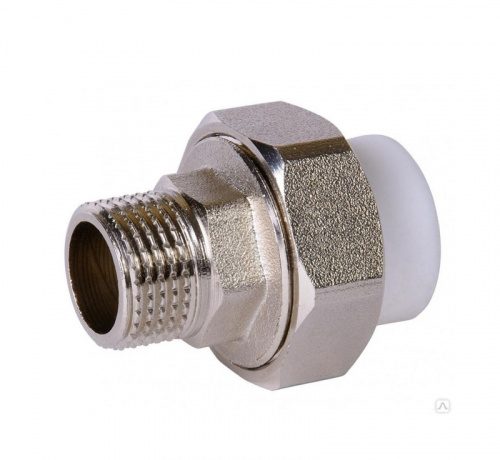 Муфта УСИЛЕННАЯ комбинированная разъемная нар.рез. 20* 1/2 Damento MASTER белый(120 грамм) (60/240)